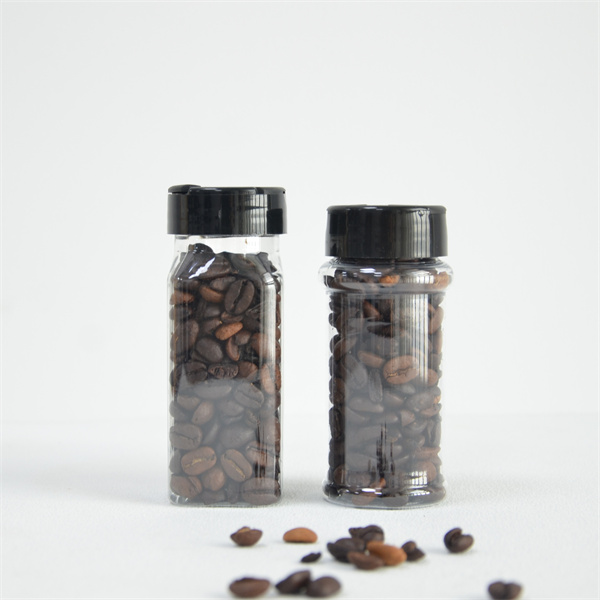 3.5 Oz Square Plastic Spice Jars/ Seasoning Containers Empty Storage Spice Powders/Peppers Containers  With Black Screw Lid