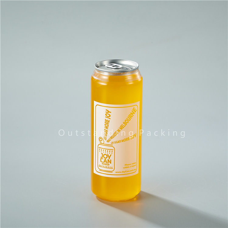 Custom 250ml 300 330ml 500ml 650ml plastic cans for soda drinks plastic pop cans with easy open lids
