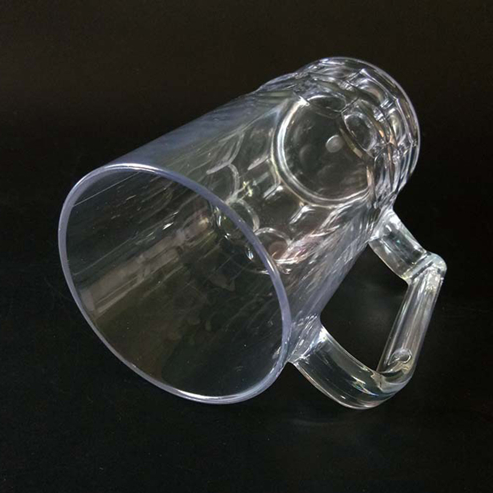 Unbreakable 350ml 800ml  PS Beer Mug Cheap Wine Glasses Cup Printing Beer Mug Beer Stein with Handle