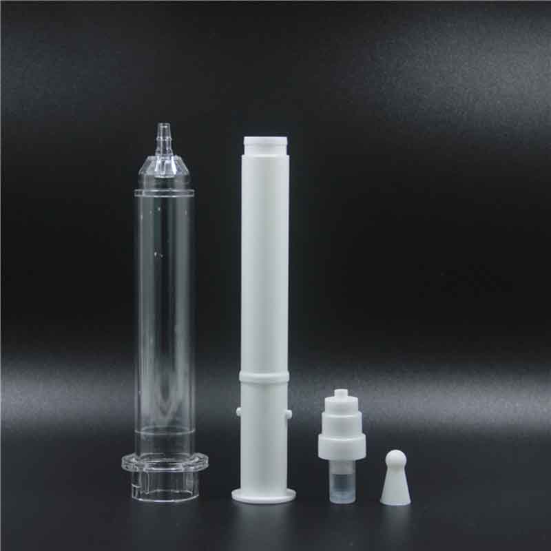 10ml 15ml 20ml Airless Syringe Bottle With Anti-Crash Outer Tube And Long Sprout For Facial Eye Skincare Cosmetic Products