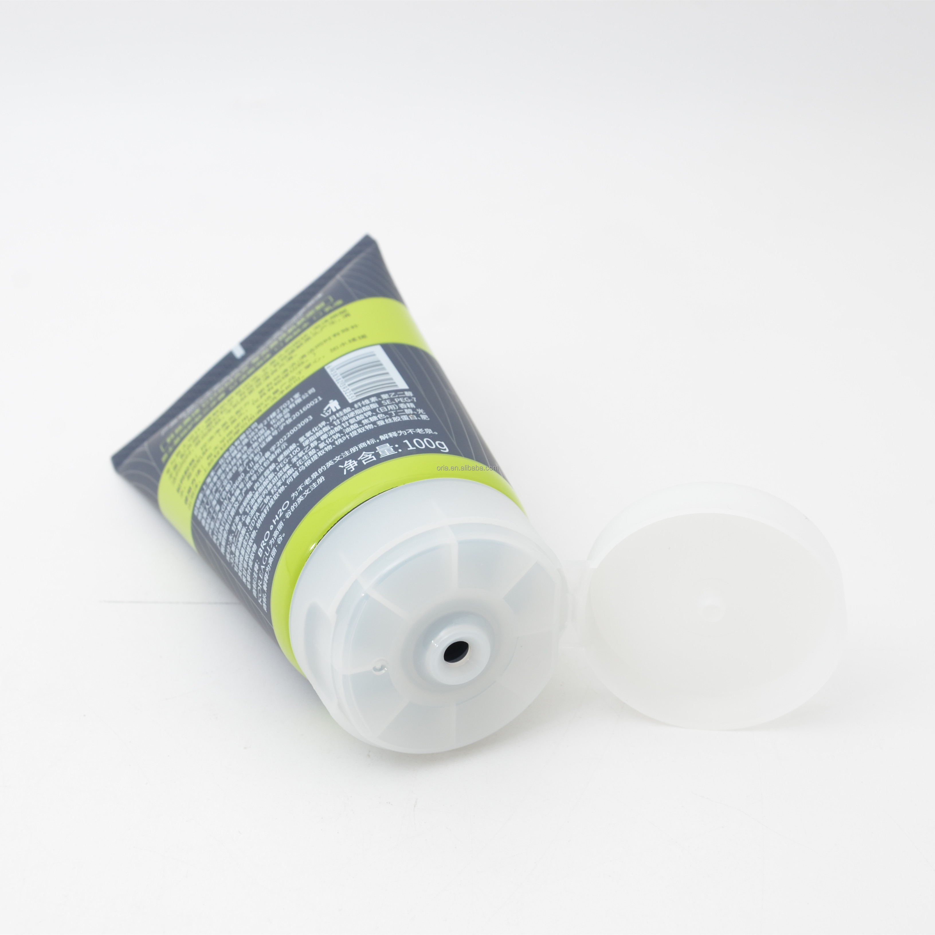 Wholesale 100ml Empty PE Transparent Plastic Tube With Flip Cap Facial Cleanser Hand Cream Lotion Cosmetic Container packaging