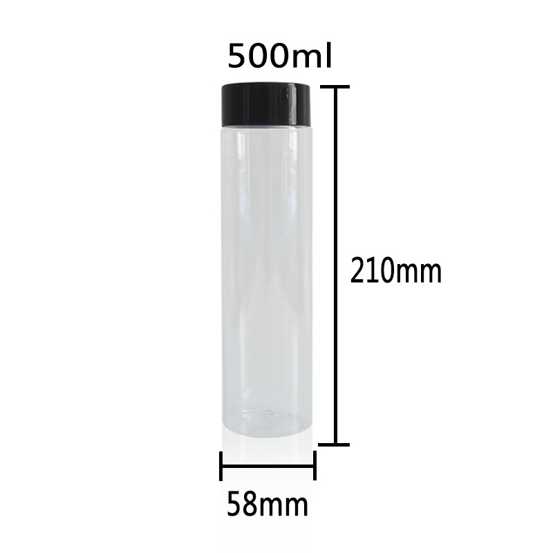 600ml 20oz Round Plastic Juice Bottles Empty with Caps Reusable Voss Water Bottle Empty Crafts Weather Sensory Bottles