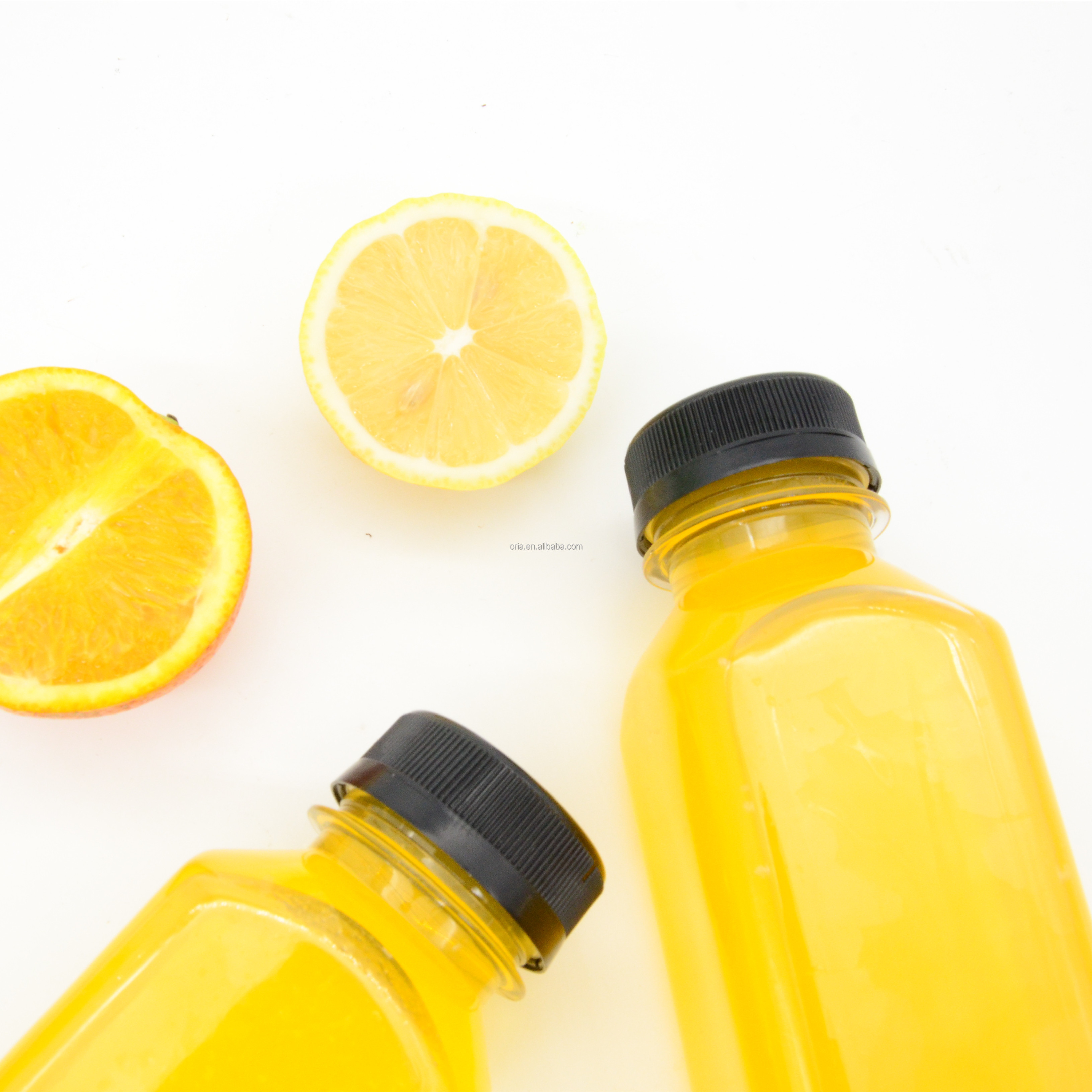 Empty 16oz 500ml Square Plastic Cold Brew Beverage Bottles Juice Bottles and Plastic Fruit Smoothie Wellness Bottles