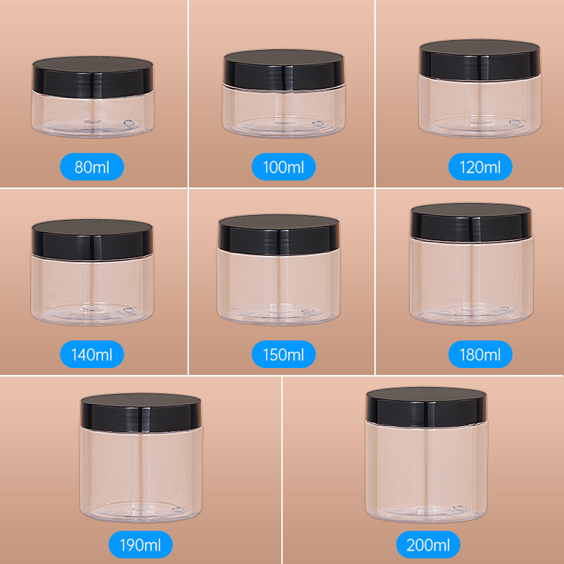 1oz 2oz 4oz 5oz 6oz 8oz 10oz 12oz 16oz Plastic Jars with gold silver aluminum lids & induction seal For food jar cosmetics cream