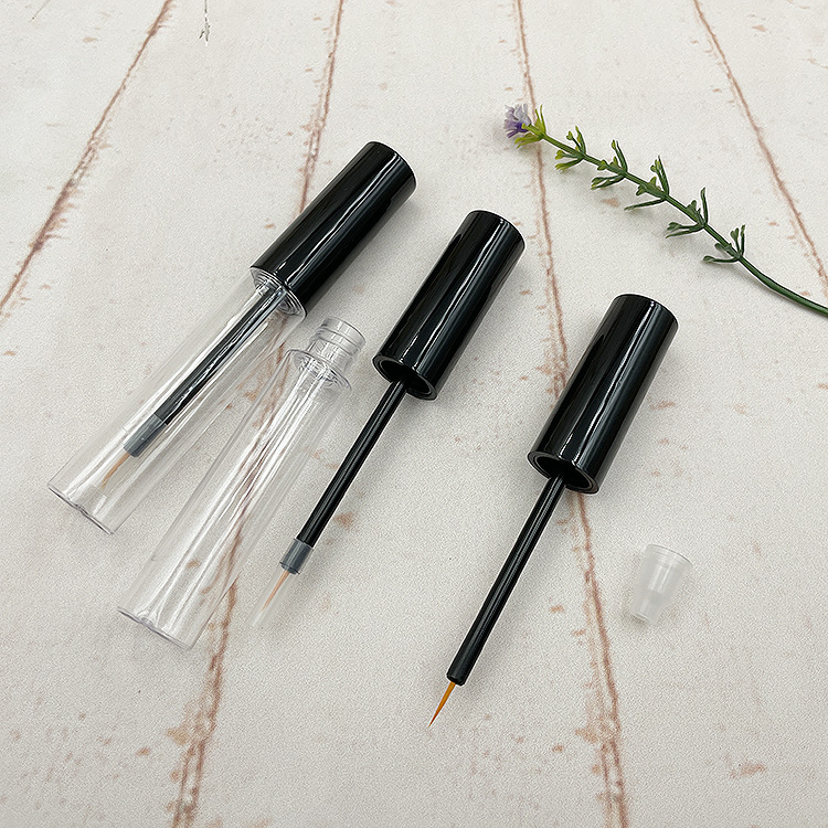 10ml Clear round bottle Plastic Mascara Bottle Mascara Tube With Brush Cosmetic Container Eyelash Bottle
