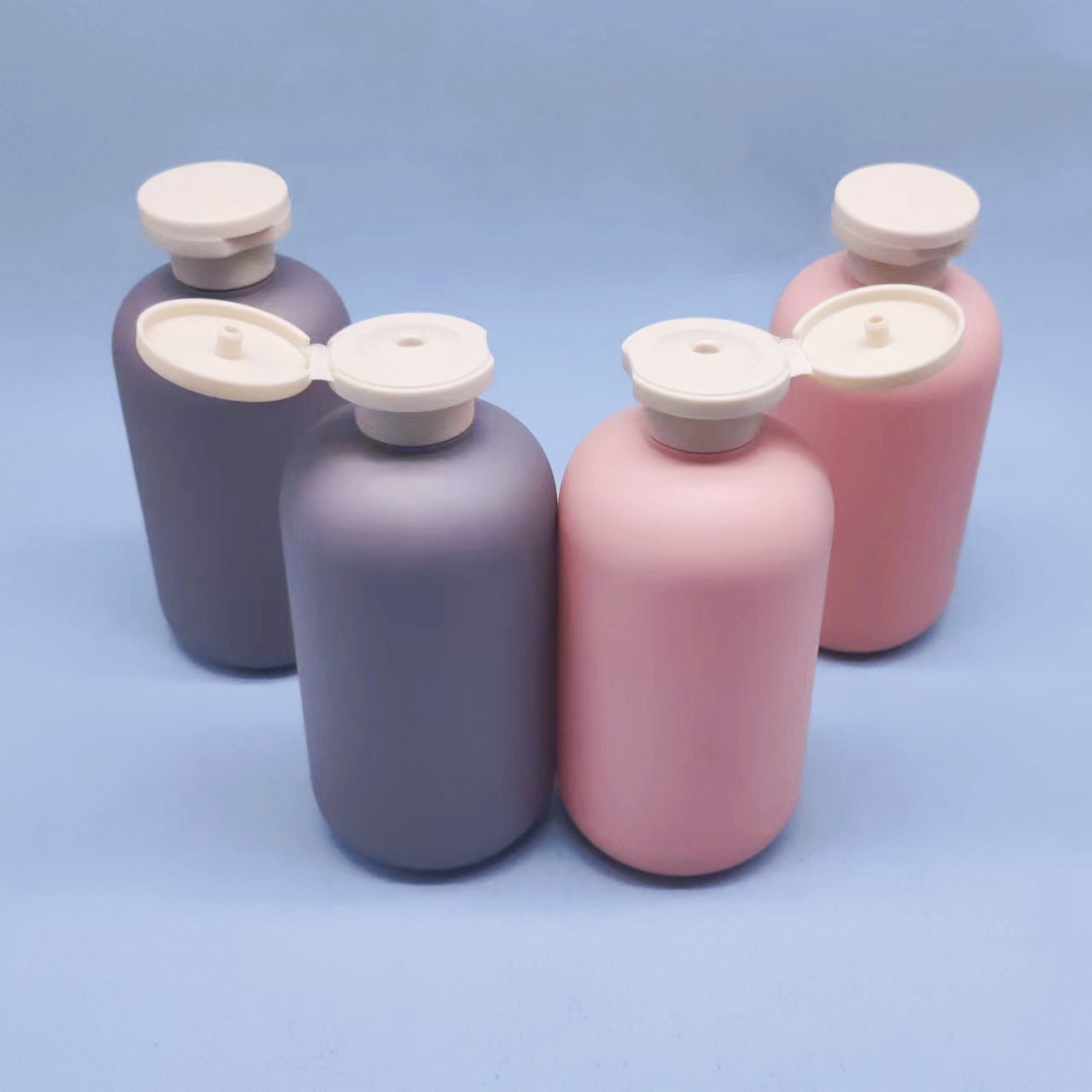 Pink  Green Purple 250ml 500ml HDPE shampoo pump bottle 300ml flip cap bottle kids face wash hand sanitizer lotion dispenser