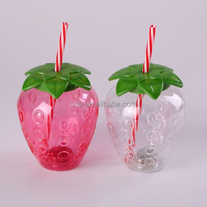 Grape Shaped Clear Plastic Bottle Cold Drinks Juice Milk Coffee Beverage Strawberry Drinking Cup