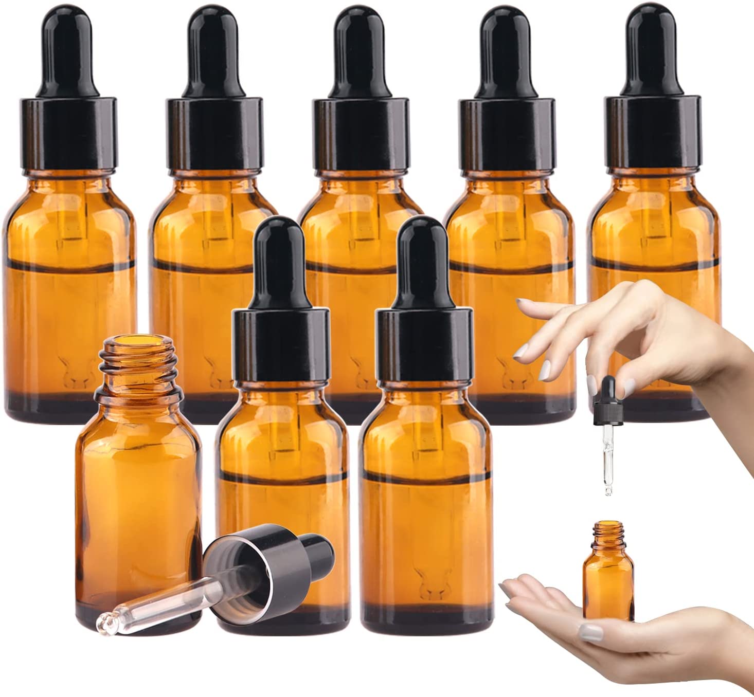 Luxury Matte Frosted Amber 30ml 50ml 100ml 120ml Plastic Dropper Bottle Cosmetic Liquid Serum Foundation Scalp Hair Oil Dropper