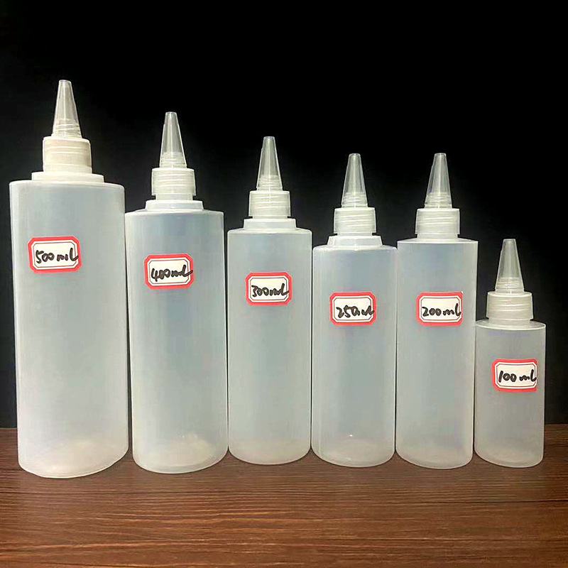 plastic PP Kitchen Squeeze Bottle for Honey Silicone Valve Lid 10 12 16 oz Ketchup Sauce Bottles customized seasoning package