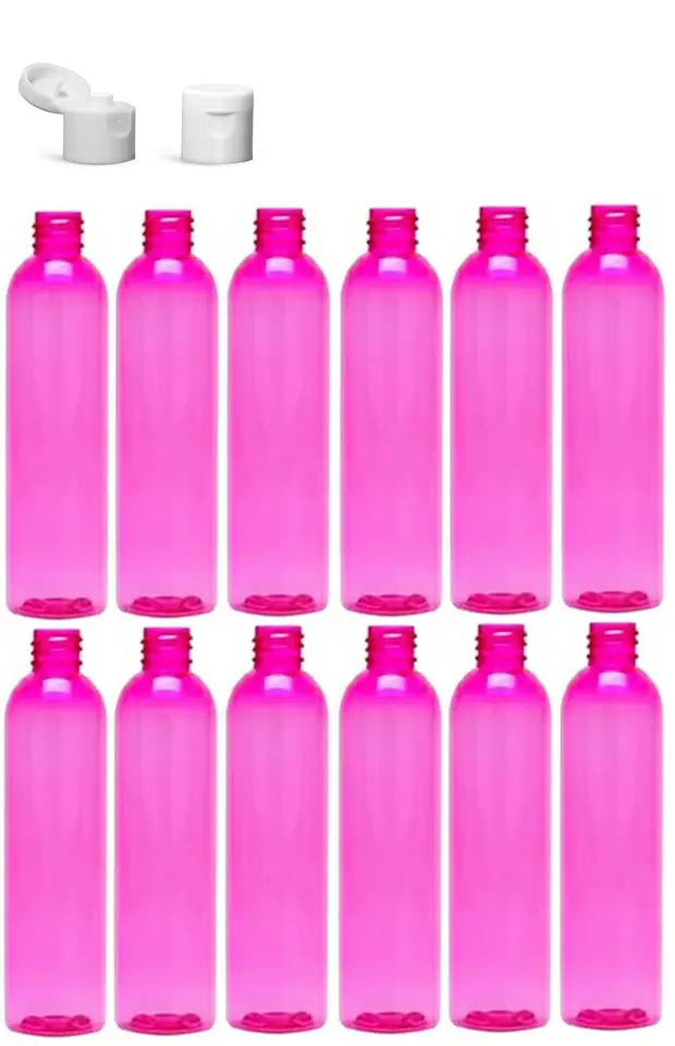 4oz 8oz 16oz Bullet Cosmo Round Bottle Twist Top Applicator Purple Amber for Liquid Hair Oil Conditioner Shampoo Squeeze Plastic