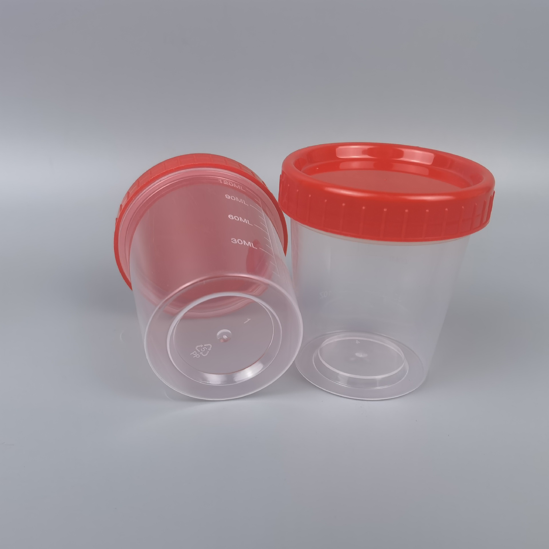PP Jar 4oz Fish Bait Bottle With Lid 120ml Graduated Measuring Cup Disposal Sampling Cup With Cap Food candy ice cream juice Jar