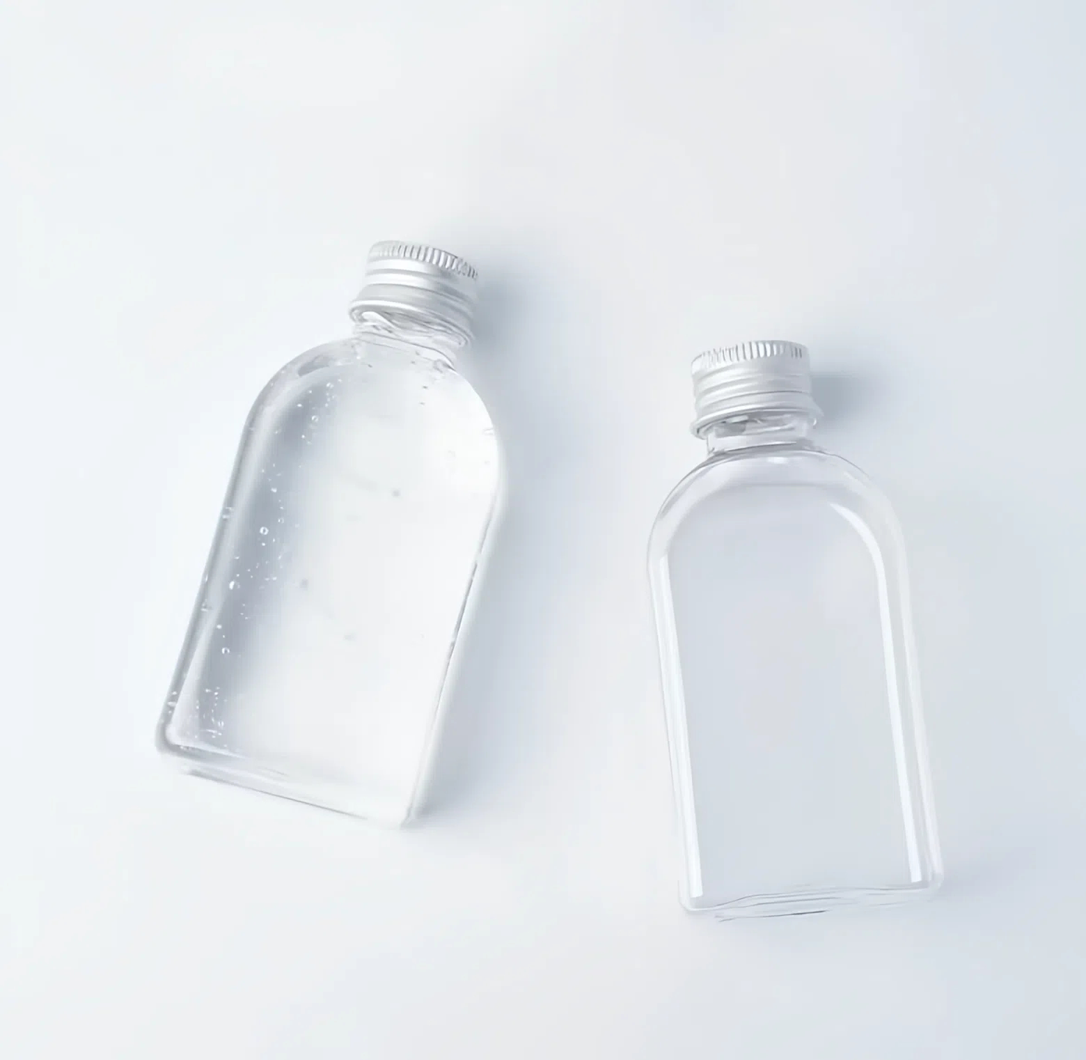 Hot Transparent Square PET Moisturizer Pure Dew Toner Bottle 120ml 140ml 4oz Clear Plastic Lotion Bottle With Screw Aluminum Cap