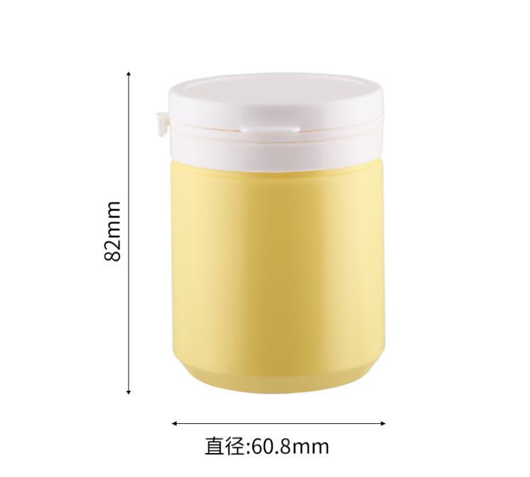 60ml 80ml 100ml 120ml 150ml HDPE Tear Off Cap Jars Candy Chewing Gun Xylitol Pill Medicine Powder Jar Effervescent Tablet Bottle
