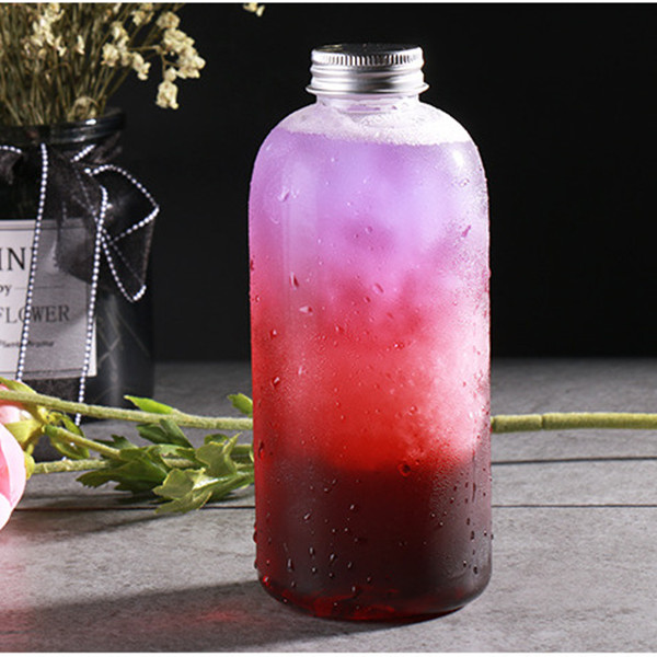 500ml 12oz 16oz creative cold brew ice tea aurora series beverage drink cup containers cylindrical juice plastic bottle