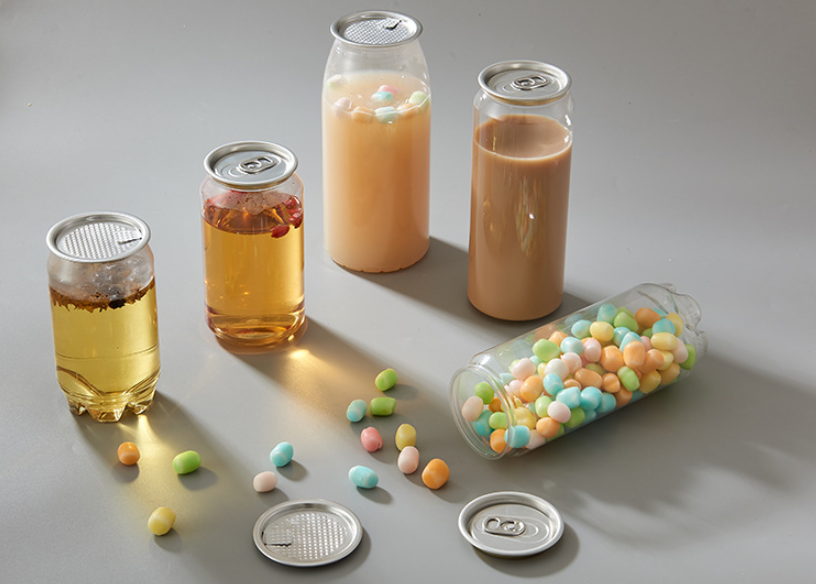 300g Plastic Jars Clear PET Plastic Grip Foodgrade Storage Jars  For Ice Cream With Sealing And Plastic Cap