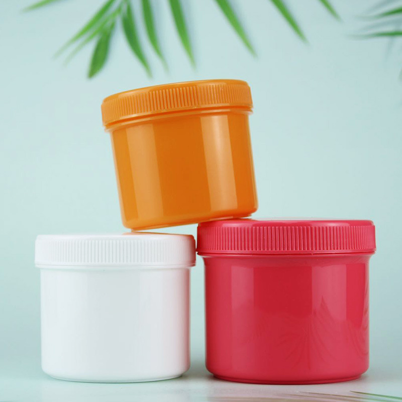 250g/250ml/8oz Plastic Containers for Shea Butter Body Scrub Bath Salt Jar with Spoon Conditioner Jar Hair Wax Cream Packaging