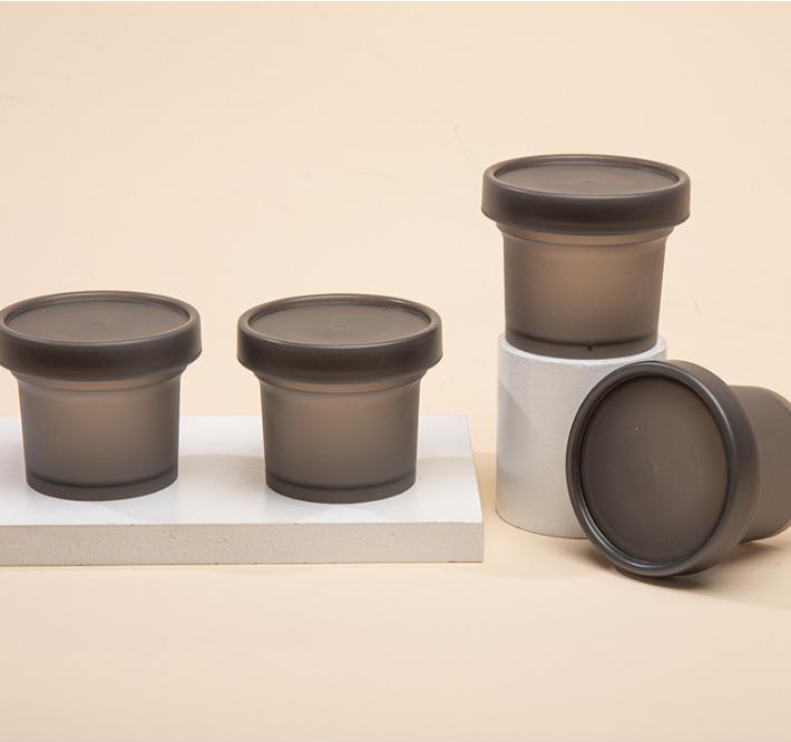 Matte Black 200g empty jars for lotions and creams Frosted 200ml baby cream jar plastic jar for cream