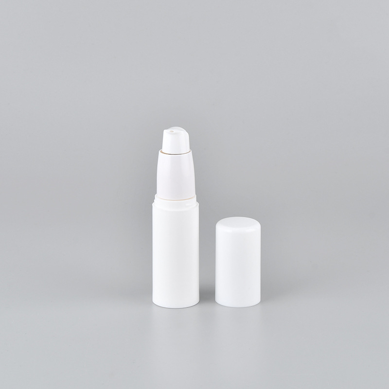 New Small Waist Airless Bottle 15ml 30ml 50ml PP press pump white black cosmetic dispenser lotion eye cream essence serum bottle