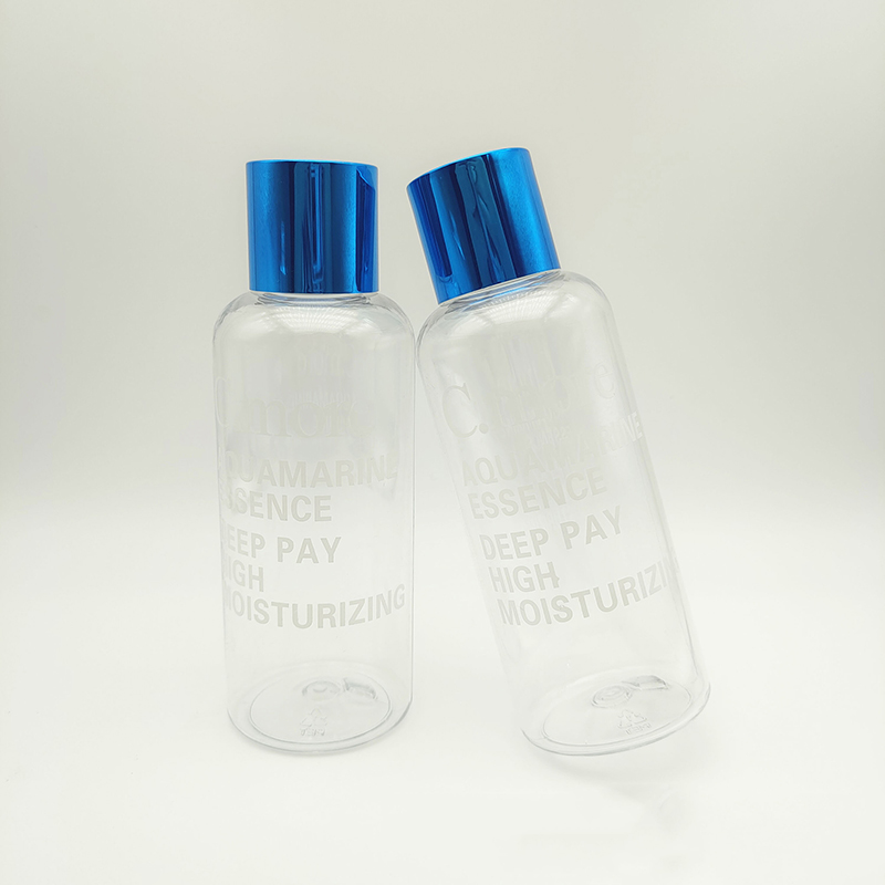 Shampoo Lotion Bottle 100ml 120ml 250ml 500ml Amber Black Matte Clear Plastic Body Toner Lotion Bottles with gold disc cap
