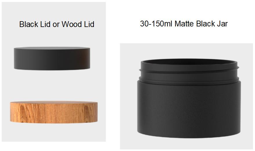 50g 100g face cream jar with bamboo wood lid 150ml 250ml body Scrub Butter jars plastic 4 8 16 oz Jars containers with lids
