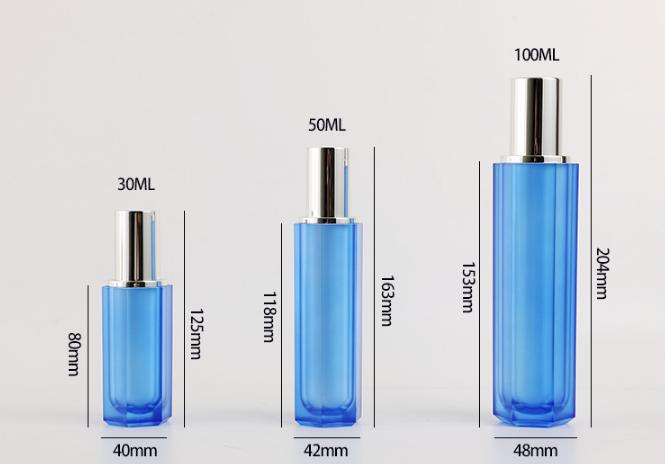 Luxury Acrylic Cosmetics Packaging Set 30g 50g Face Eye Cream Jar 30ml 50ml 100ml Liquid Foundation Serum Bottle With Pump Cap