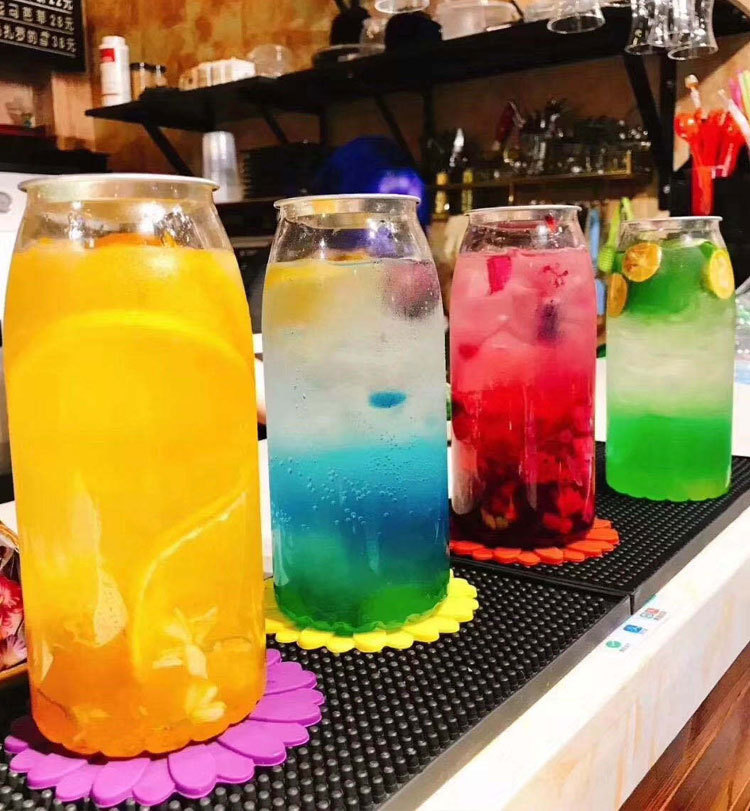 500ml 650ml 700ml 1000ml Plastic Soda Can Wholesale PET Cans for Drinks Coffee Juice Beverage with Seamer Machine