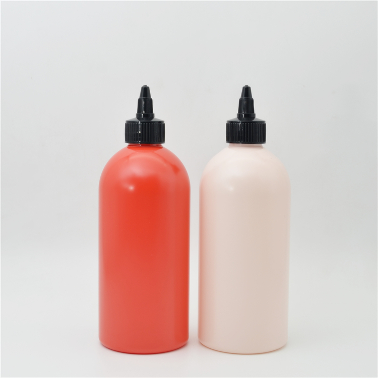 1oz 2oz 4oz 5oz 8oz Bullet Round Shape Transparent Squeeze Plastic Bottles with White Black Flip Disc Caps