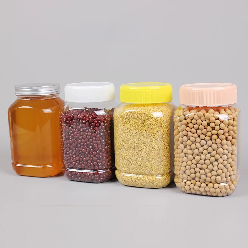 Ready to ship Cosmetic Packaging Food Grade Empty Storage Cream Containers 6oz 8oz 10oz Clear PET Plastic Jar