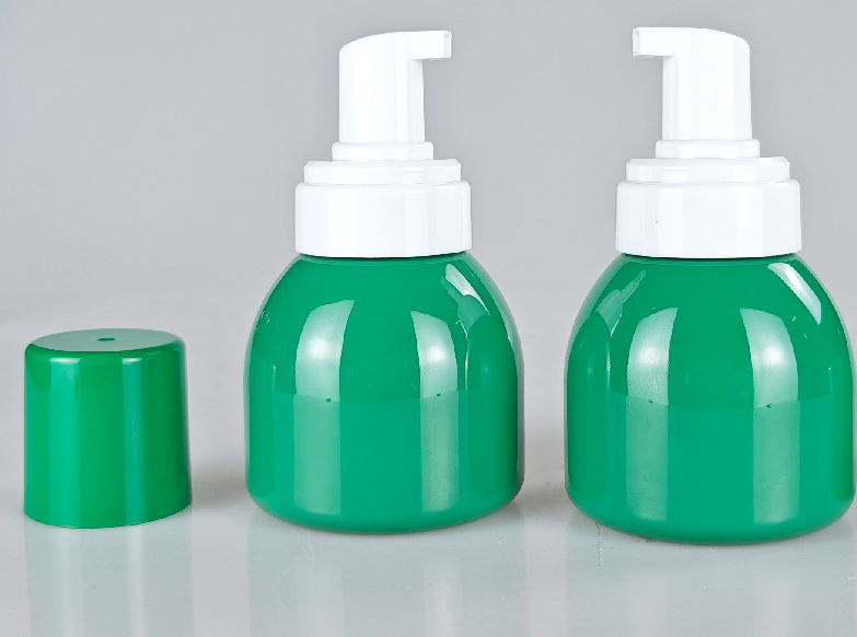 200ml rounded green Plastic Foam Pump Bottle Cleanser Cleansing Soap Pump Dispenser Bottles With Pump