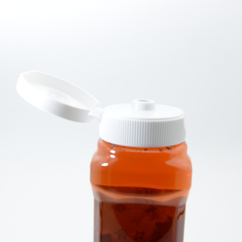 Best Price Flat Plastic PET Squeeze Bottle with Leak Proof Lid for Honey Agave Syrups