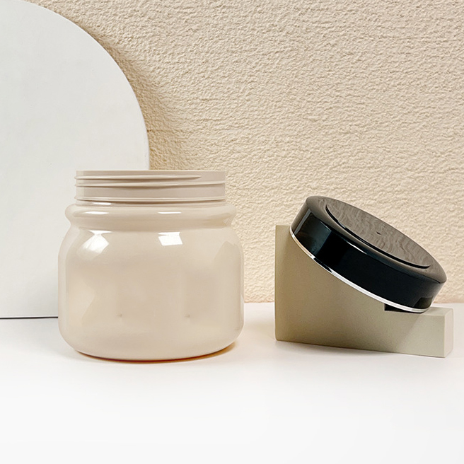 30g 50g 100g eco friendly customize baby cream packaging pink beige plastic PP PET butter cream cosmetic jar round lotion can