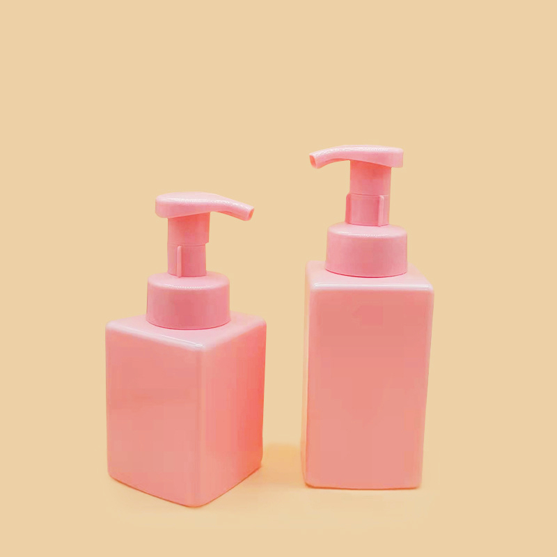 White foam pump bottle 250ml 300ml 350ml 500ml Foaming face wash bottle foam Pressing bubble hand sanitizer Pink