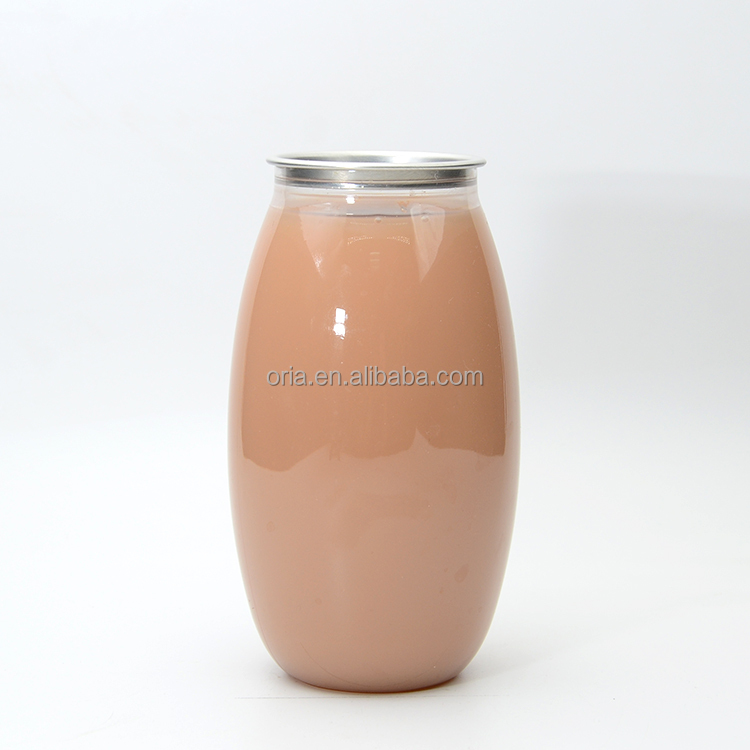 Custom Logo Plastic Transparent PET Easy Open Pull-ring Can  for Juice Soda Cola Coffe Milk Tea