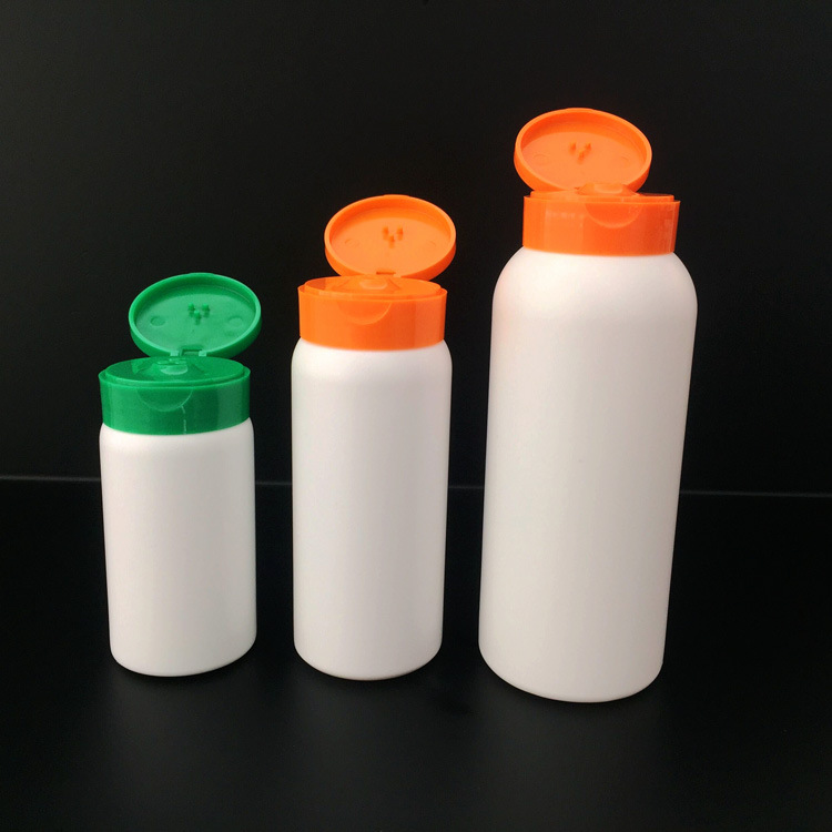 Cosmetic Powder Bottle 50g 100g 200g 100ml 150ml HDPE White Baby Kids Body Talcum Powder Bottle Spice Seasoning Bottle Shaker