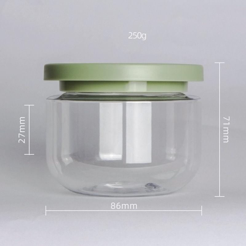 Frosted Plastic jars with lids 8oz 250ml Hair Mask Bottle 250g Body Scrub jar 500ml Cosmetics Lotion face Cream Jars Containers