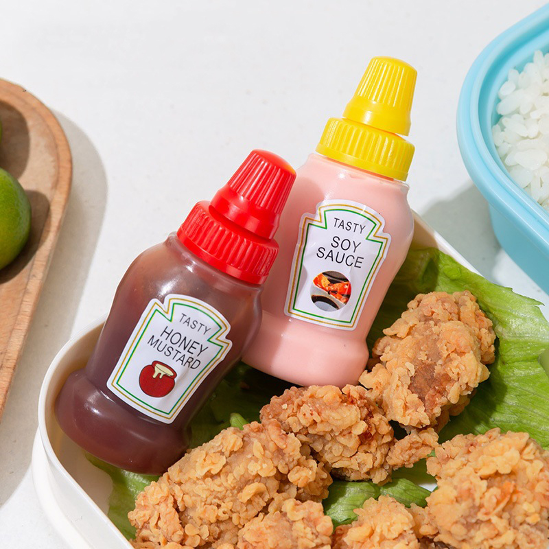 10ml 15ml 30ml Mini Size Food Grade PP Ketchup bottle Plastic Sauce Bottle Squeeze Container Sauce Vinegar Bottle Squeeze Jar