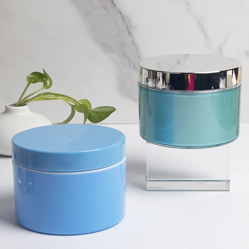 300ml Round shape  cream jars with lids cosmetics packaging  Plastic Empty Cream Jar Clear Cream Pot Containers