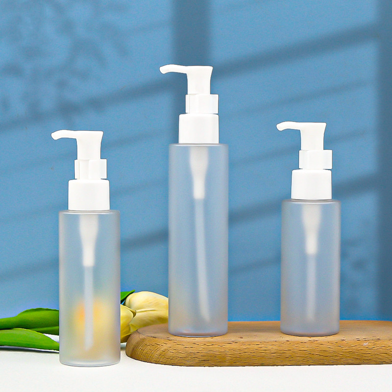 200ml 6.8oz Pump Dispenser Bottle for Nail Polish Makeup Remover Push Down Empty Lockable Pump Dispenser Bottle Alcohol Acetone