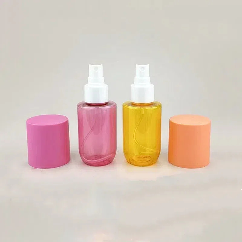 New 80ml 150ml 250ml 300ml Purple Colored Cosmetic Mist Spray Bottle With Gold Silver Cover Cap Luxury Lotion Serum Pump Bottle