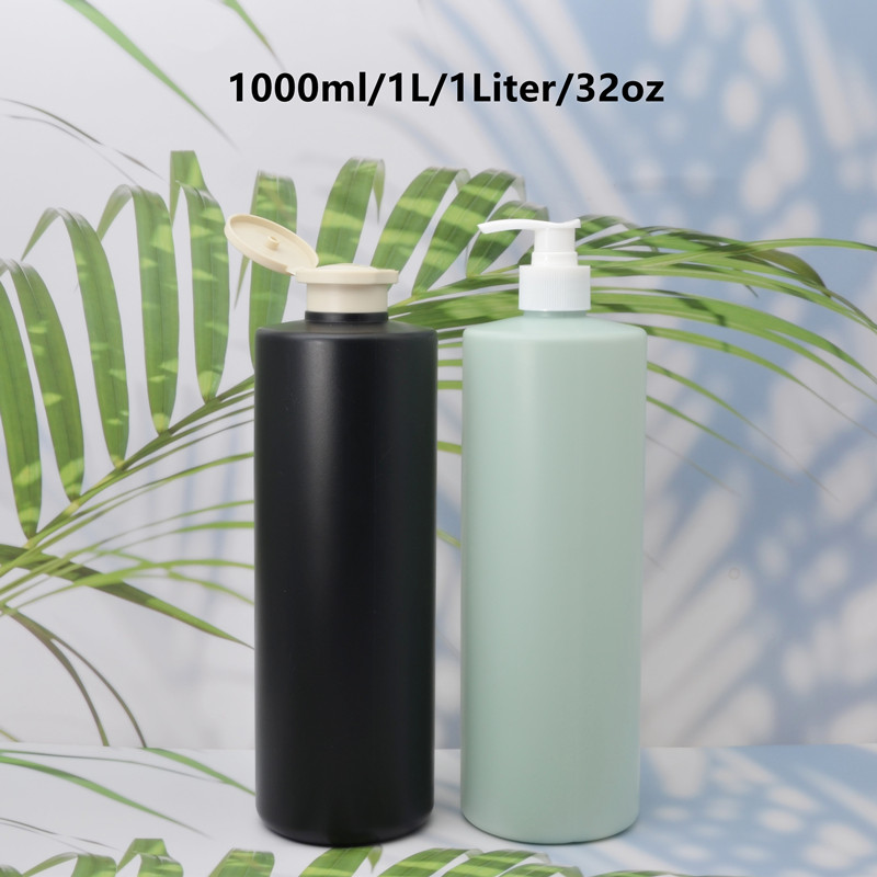 Wholesale 300/500/750/1000ml hdpe Bottles Shampoo with Lotion Pump Dispenser Empty Body Wash Shower Gel Container 1l 1liter 32oz
