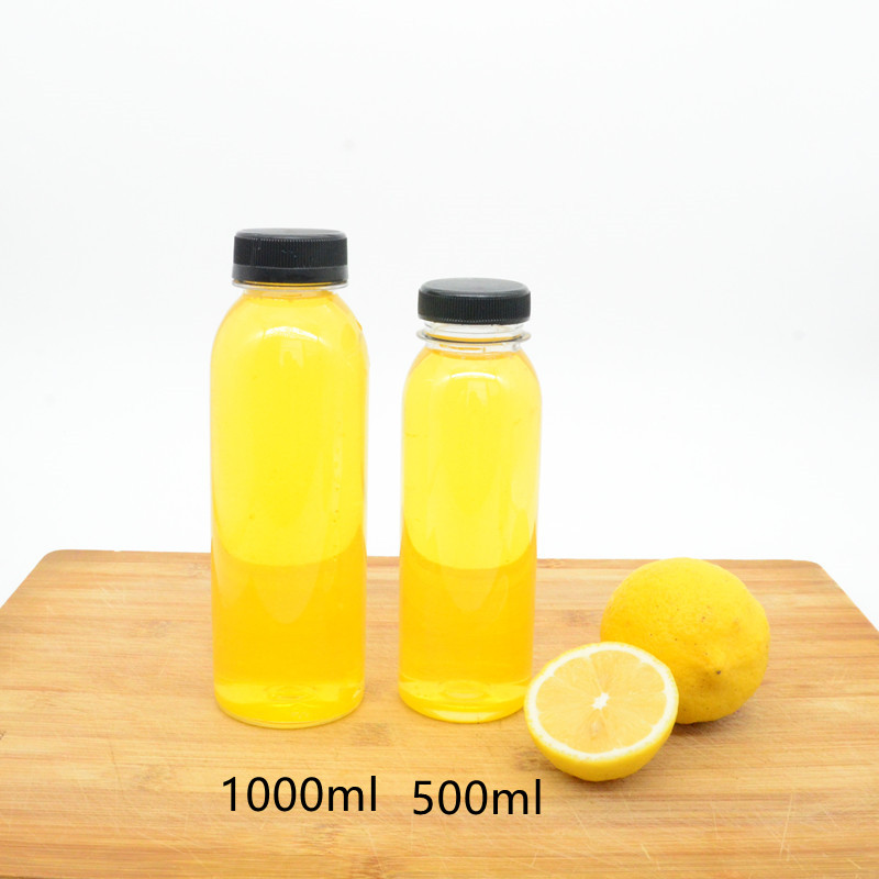 Plastic juice bottles 1000ml 1 litre plastic bottle transparent plastic bottle 1000ml Juicer Bubble Boba Shot Drinking Container