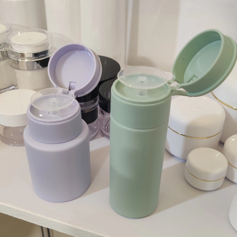 60ml 80ml 100ml 120ml Nail Polish Remover Bottle 150ml Push Down Pump Dispenser Makeup Remover oil Bottle 200ml 300ml 400ml