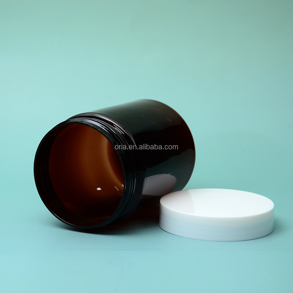 Luxury 80ml 120ml 150ml amber plastic pill medicine bottle pharmaceutical capsule container jar health care supplement jars