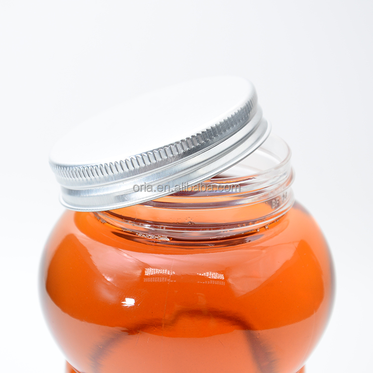 Unique Shaped Bottles Container PP Plastic Hot fill sauce bottle With Anuminal Cap Juice Packaging Container