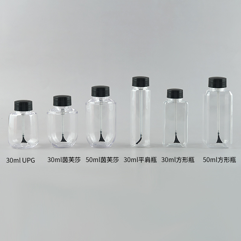 Luxury Nail Polish Bottle with Brush 20ml 15ml 10ml 8ml 5ml Seal Paints Nails Oil Remover Empty UV Gel Nail Glue Bottle with Cap