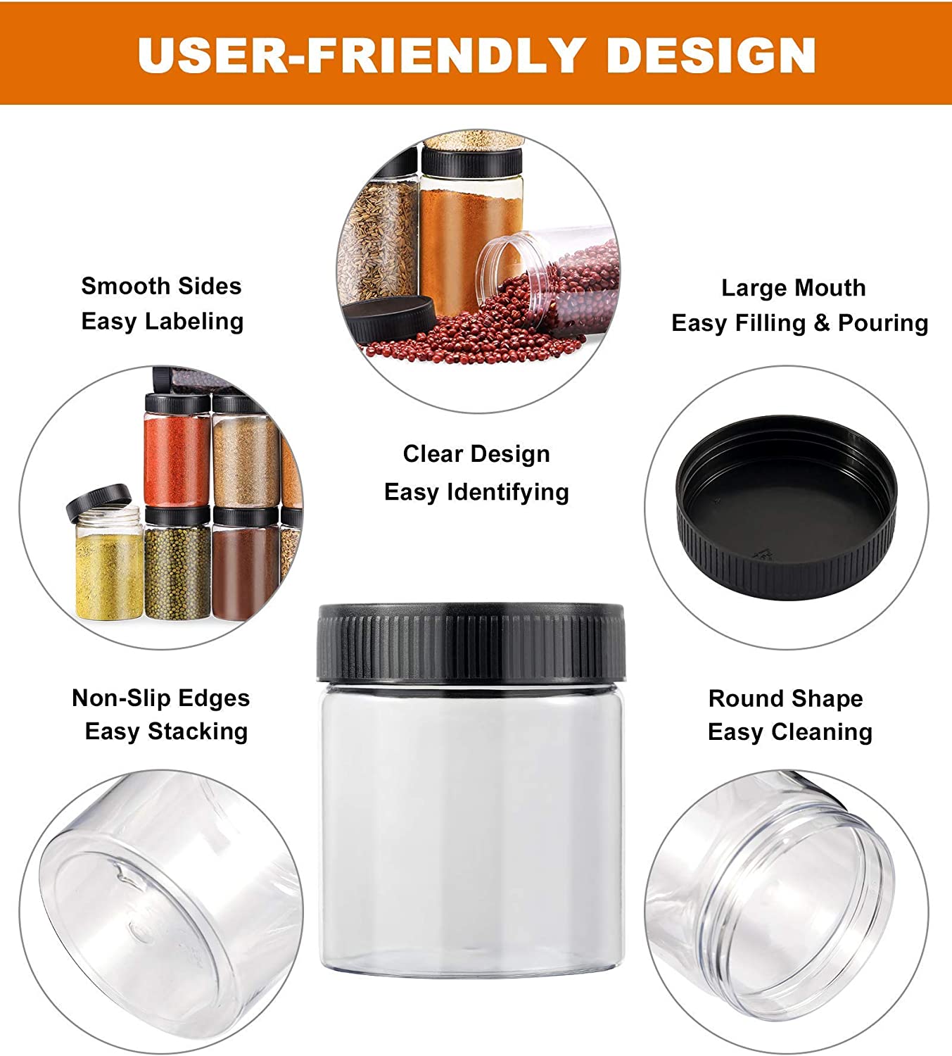 Custom Plastic Bag Pouch Bottle Jar For Foods Spices Grains Sauce Packaging Container