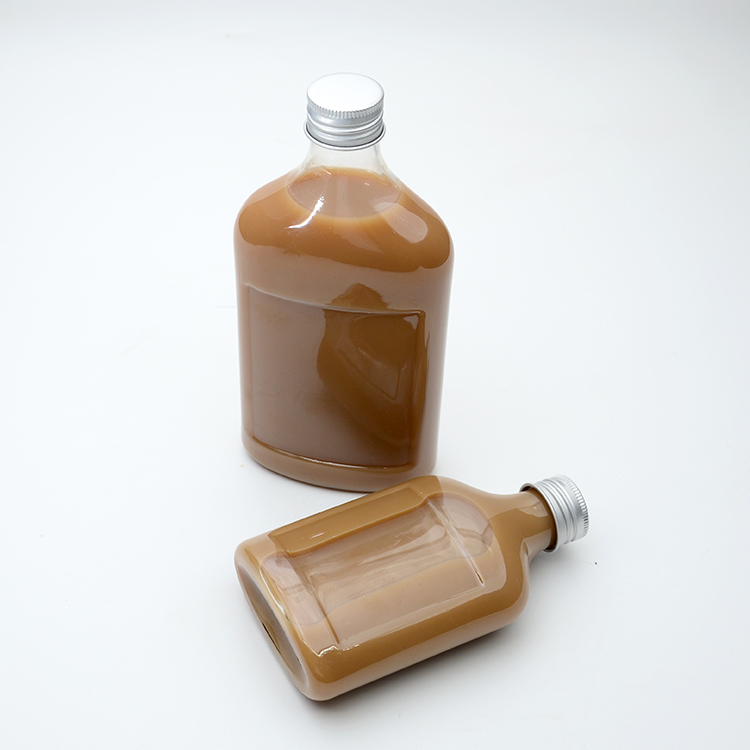 Aluminum Cap Wine Bottle Juice Liquor Bottle Plastic With Label 250ml 350ml 500ml Cold Brew Coffee Drinks Beverage Bottle 16 oz