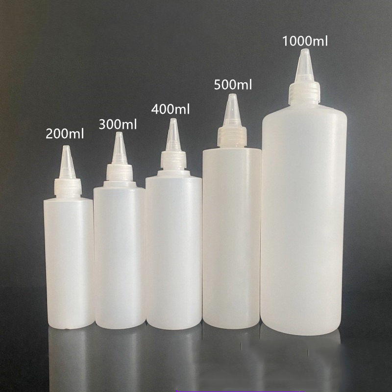 Wide Mouth Plastic Squeeze square Bottles with caps PP Ketchup Salad Sauce 300 500ml customize package