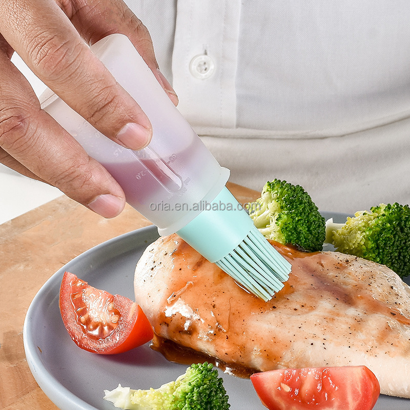 Travel Size 30ml 60ml 90ml silicone shampoo bottle 1oz 2oz 3oz sunscreen squeeze bottle Hair Oil Brush Applicator Bottle