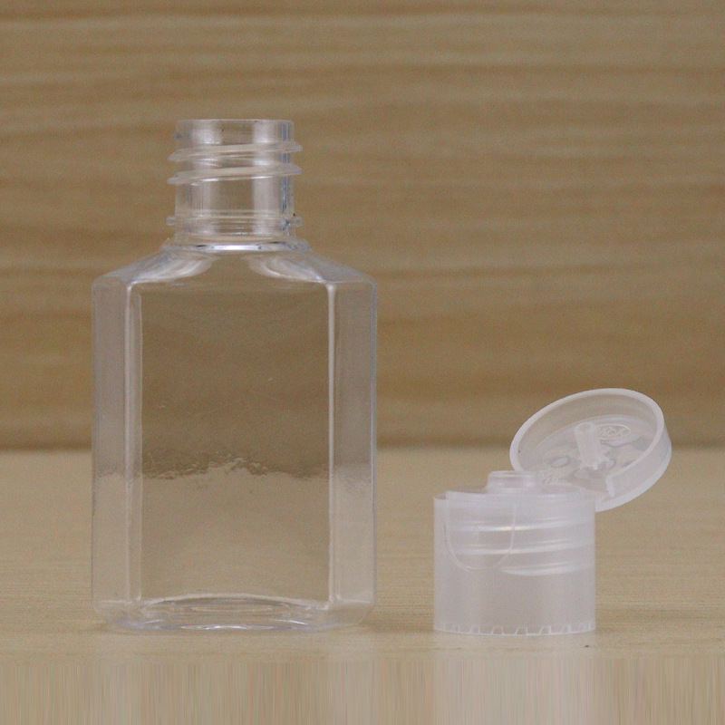 Portable Travel Size Flip Cap Hand Sanitizer Lotion Gel Dispenser Bottle 15ml 30ml 50ml 60ml Square Makeup Remover Oil bottle